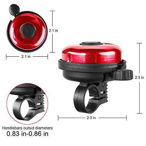Classic Bike Bell, Aluminum Bicycle Bell, Loud Black-Right Hand Use-1 pack - Picture 114 of 253