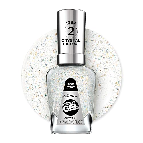 Sally Hansen Miracle Gel™, Shiny Top Coat, Long Lasting, Gel-Like Formula, No UV Lamp Needed, Clear Nail Polish