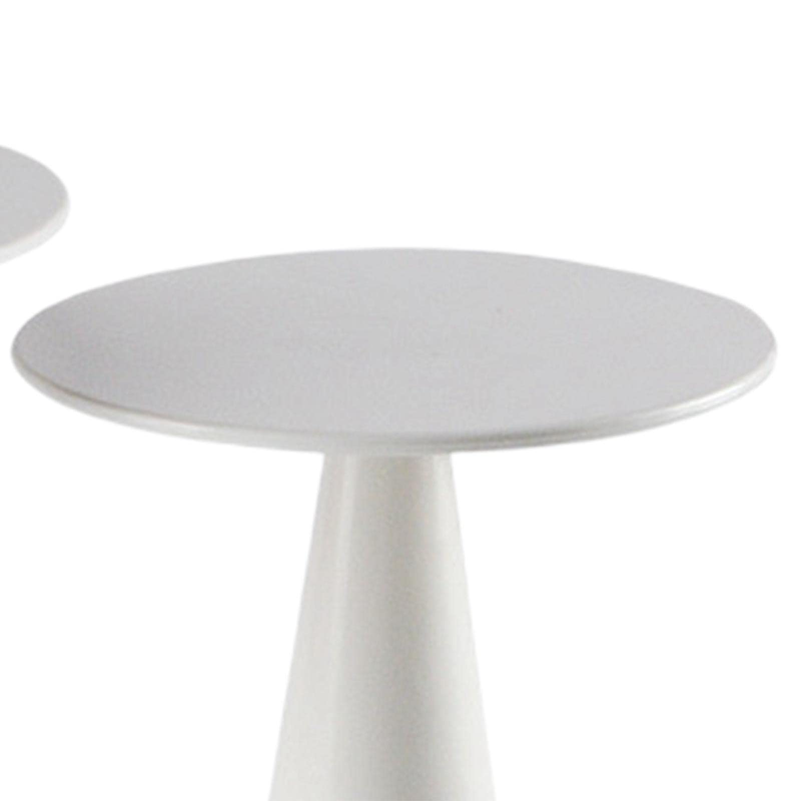 2 Piezas Mesa para Casa de Muñecas Mobiliario Miniatura Accesorios para Muñecas Resina Resistente Acabado Realista Adecuado para Juego In, Blanco