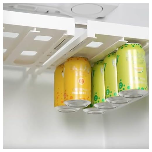 Can Holder Fridge, Large Capacity Soda Can Hanger Fridge Hanging Can Dispenser Drink Holder Beverage Dispenser Rack Soda Can Organizer for Fridge Freezer