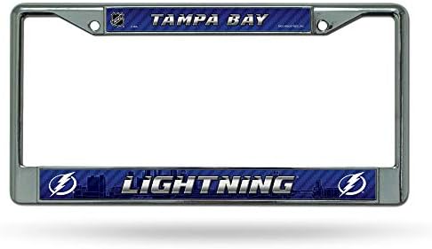 Rico Industries NHL Tampa Bay Lightning Standard Chrome License Plate Frame , 6 x 12.25"