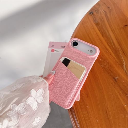 Étui en cuir de luxe iPhone 16 Plus kaki élégant - 7