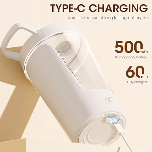 Electric Protein Shaker Bottle Milk Coffee Mixing Cup Automatic Self Stirring Coffee Cup (White) by LeeUBestlife - Image 7