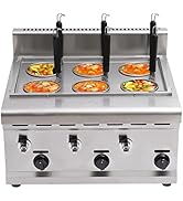 Commercial Noodle Cooker Machine, 6 Holes Pasta Cooking Machine with Filter, Desktop Noodle Pasta...