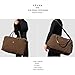ESVAN Travel Tote Duffel Gym Bag,Weekender Overnight Carry-on Tote Crossbody Bag with Wet Pocket and Trolley Sleeve Upgraded (A Brown)