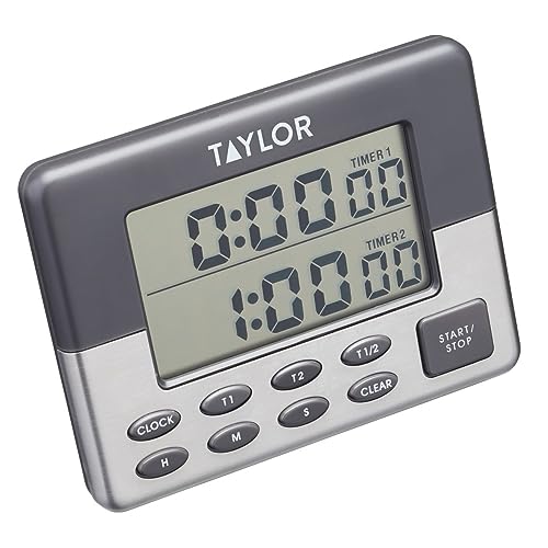 QUALITÀ PROFESSIONALE: Questo doppio timer da cucina digitale, progettato per cucine professionali e casalinghe, consente di impostare 2 diversi tempi di cottura.