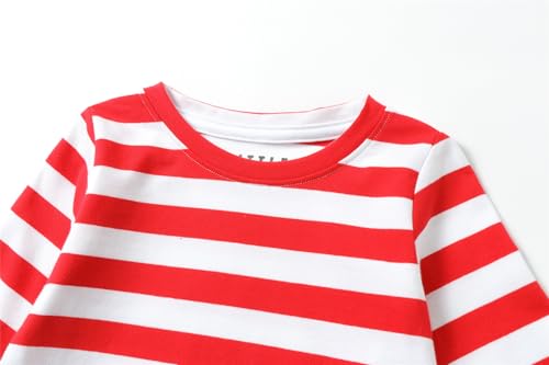 Mud Kingdom Boys Striped T-Shirts Long Sleeve Crewneck Tee for Boys Casual3