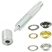 Bluemoona 60 Sets - Grommet Eyelets 8mm 5/16" Inside Diameter 600# with Setting Tool Canvas Clothes Leather Self Backing