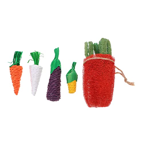 YARNOW Juguetes para Masticar Conejos y Hámster 5 Pcs Juguete para Jaula De Mascotas Molar De Hámster