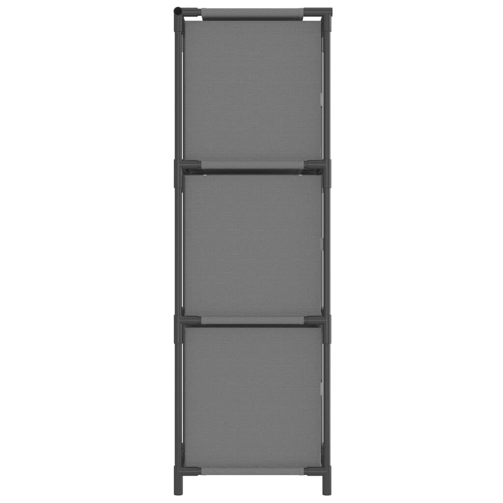 Armario de almacenamiento gris 34 x 34 x 101 cm de tela de acero con 3 cajones, diseño moderno, robusto y ligero, para pasillo, dormitorio, salón