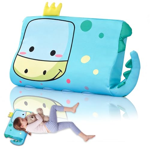 SGZIOO Schlummerkids Kissen 45 x 27 x 6 cm Calmly Kinderkissen Atmungsaktiv Kissen Kinder Einzigartige Tiere Kinderkopfkissen Ergonomisch Schlummerkissen Kinder für Kleinkind Schlaf Dinosaurier