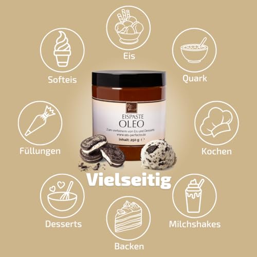 Oleo Eispaste für selbstgemachtes außergewöhnliches Eis │ MEGA GESCHMACK │ Pimpe deine Eis, Desserts, Getränke uvm mit einer extra Portion Geschmack auf│ Inhalt 250 g – Bild 5