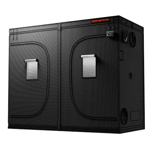 Spider Farmer 8x4 Grow Tent 2026 New 96x48x80 with Cable Pass-Through Controller Landyard Enlarged View Window 1680D Thicken Mylar Canvas for Indoor Hydroponic Growing for SF4000 SE5000 G5000