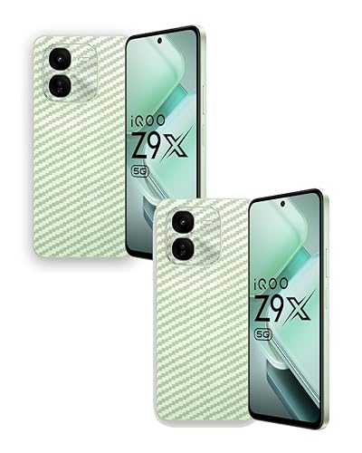 Image of (Pack of 2) Compatible with Skin Sticker /Vinyl wrap /Protective Film Mobile Back Skin Carbon Fiber 3D Transparent by Candeal Mizhan(Only Back) (iQOO, iQOO Z9x 5G)