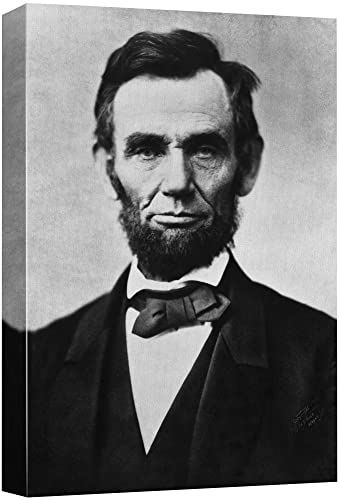 wall26 Canvas Print Wall Art Portrait of Abraham Lincoln People Pop Culture Historical Realism Famous Closeup Colorful Multicolor Classical for Living Room, Bedroom, Office - 16" x 24"