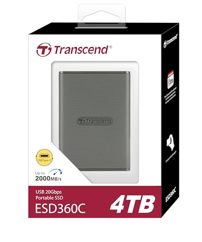 TRANSCEND ESD360C 4To External SSD USB 20Gbps Type C Neuf - vue 4
