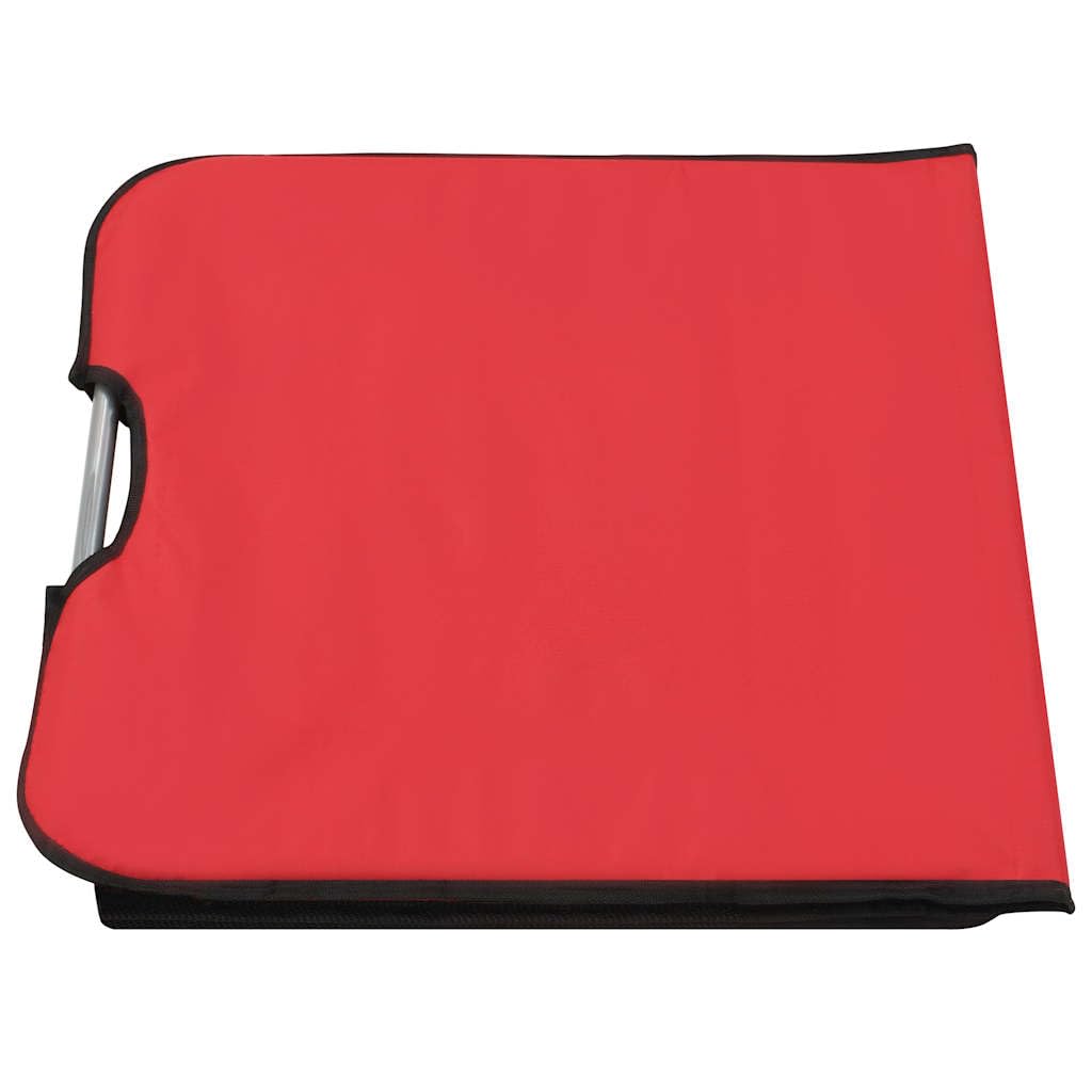 Tapis de Plage Pliable, Lot de 2, Acier et Tissu, Dossier Réglable avec Appui-Tête, Compartiment Rangement, Transport Facile, Natte de Plage Pliable, Chaise Camping Pliante,Rouge, 160 x 53 x 47 cm