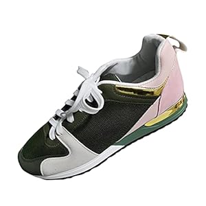 Beudylihy Dames ademende lichte gymschoenen mesh strass plateau vrijetijdsschoenen wigschoenen hol vetersneaker