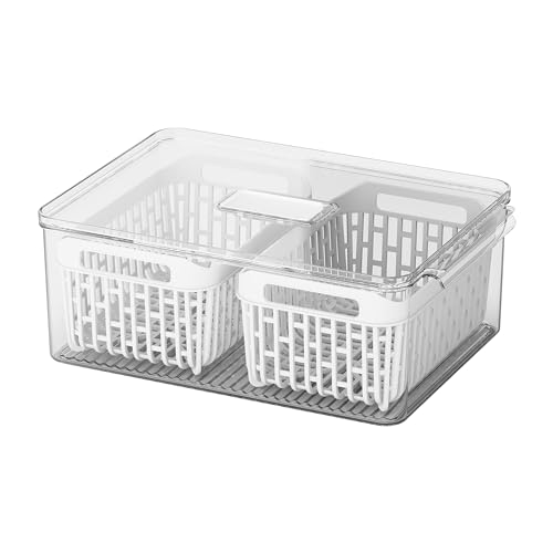 Coza - Organizador Dry com 2 Cestos 6,7L - Cristal
