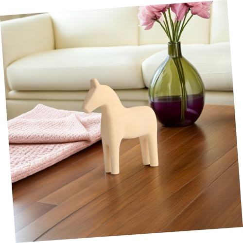 Figurine de cheval compacte en bois pour décorer les petits espaces - 6