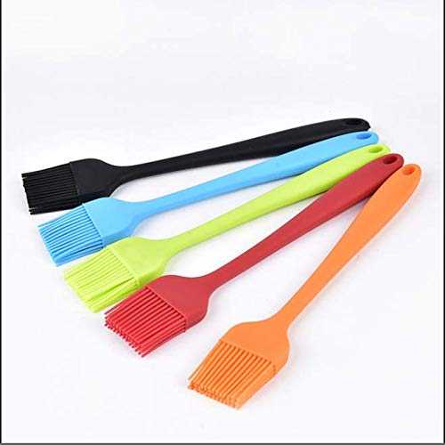 ZAQWSX 21cm integrated small silicone oil brush food grade silicone seasoning brush baking tool barbecue brush silicone whisk (5, Color)