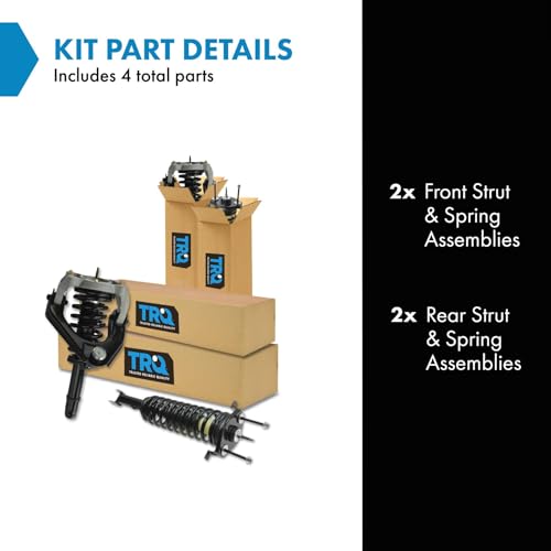 Image of TRQ Front and Rear Strut & Coil Spring Assembly Set Driver & Passenger Sides Compatible with 01-06 Chrysler Sebring