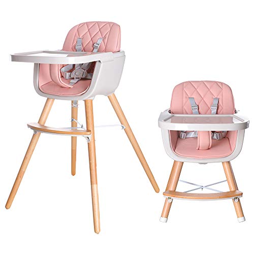 pink baby high chair