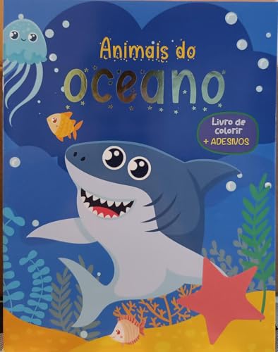 Livro de colorir com adesivos – animais do oceano: