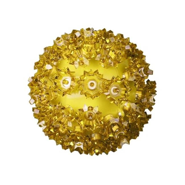 Novelty Lights LED 6in 50 Light Starlight Sphere, Yellow, Ornament Ball Light, 5ft Hanging Cord with S Hook, 12ft Power Cord with Stackable Plug, Commercial Grade