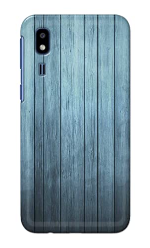 Image of Printed Hard Back Cover Case for Samsung Galaxy A2 Core Back Cover (Wooden Blue) -702