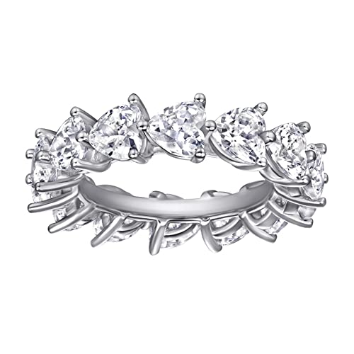 Bague Mariage Argent Femme et Cœurs Scintillants le Cadeau Romantique Parfait