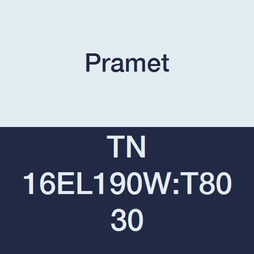 TN 16EL190W:T8030 Carbide Multi-Material (P30,M25,K30) Indexable External Threading Insert, Whitworth 55 Degree, TPI 19, 3" Cutting Edges, PVD, Use SER/L Tool Holder, Gold (Pack of 5)