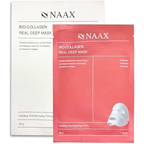 NAAX Korean Cosmetic Bio-Collagen Real Deep Mask Hydrating Elasticity Anti-Aging 4 Sheet Sleeping Mask Skin Care Face Masks Cover