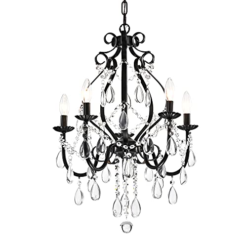 Edvivi Luxury Amorette Crystal Chandelier 5 Lights Glam Lighting Fixture,