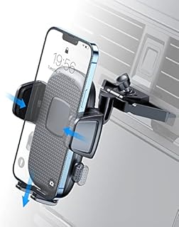 YOSH CD Car Phone Holder for Car, Auto-Lock CD Slot Phone Holder, Car Phone Mount with Shock-absorbing Silicone One-Step Operation for iPhone 13 12 11 Pro Max, Samsung S20 S10 A70 Huawei Xiaomi etc.