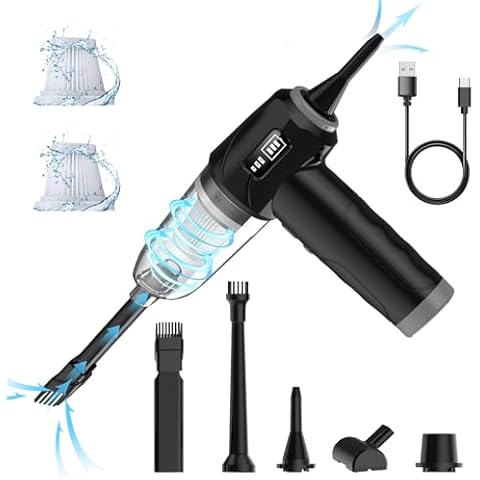 Car Vacuum, Portable Car Vacuum Cleaner with 15000PA Suction, Wireless Handheld High Power Wired Vacuum Cleaner for Car, LED Light, Lightweight Cover