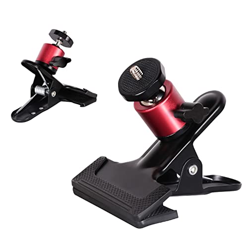 Slow Dolphin Tripod Clip Clamp Mount Flash Reflector Holder For Studio Backdrop Camera With 360 Swivel Tripod Mini Ball Head Standard 1/4" Screw,Slr, Digital Slr, Video Came Photoshoot Studio (2Pcs) #TOP3