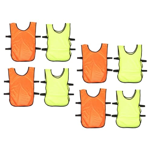 Abaodam 8Piezas Chalecos De Entrenamiento De Fútbol y Baloncesto De Transpirables Para Traje Deportivo De Colores Fluorescentes