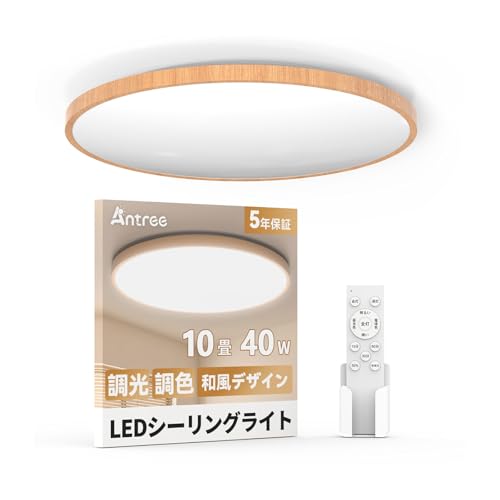 Antree LEDV[OCg10 4800LM F ؖڒ afUC ԐڏƖ 铔 40W ȃGl & Px VƖ Ceiling Light a/Q//rO//Lb`/LɍœK (ԊORt)