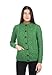 SAOL Ladies 100% Merino Wool Irish Buttons Knit Cardigan with Pockets (Green, Small)