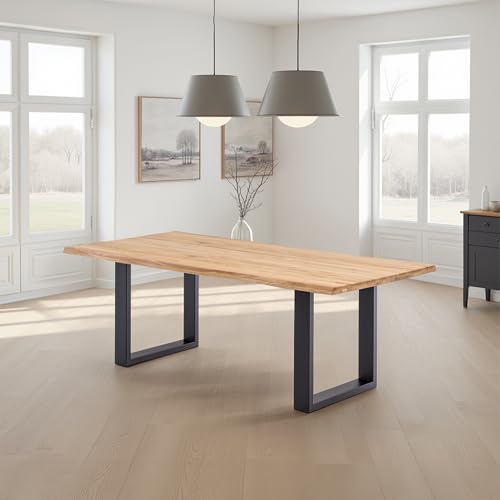 WOODLIVE DESIGN BY NATURE Massivholztisch Esstisch massiv Wildeiche Brian Natur geölt (240x100)