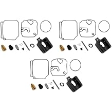 Carburetor Carb Rebuild Repair Kit 6H2-W0093-10-00 for Yamaha 3 Cyl 2.834 Bore 60HP 1992-2006 70HP 1992-2009 with Gasket Jet Needle Valve O-ring Valve Cap 3Set