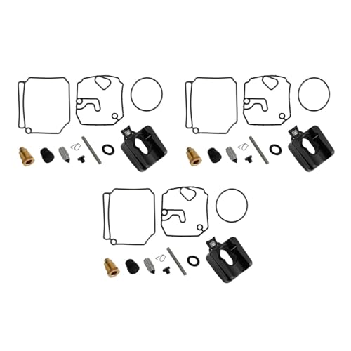 VIPIH 3Set Carburetor Carb Rebuild Kit for Yamaha 3 Cyl 2.834 Bore 60HP 1992-2006 70HP 1992-2009 6H2-W0093-10-00