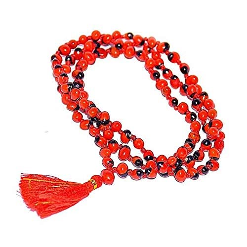 SKYSHOPPINGHUB Rakt Gunja Mala for Pooja Japa Mala 108 Beads for Neckwear Bring Good Luck Health Wealth and Prosperity