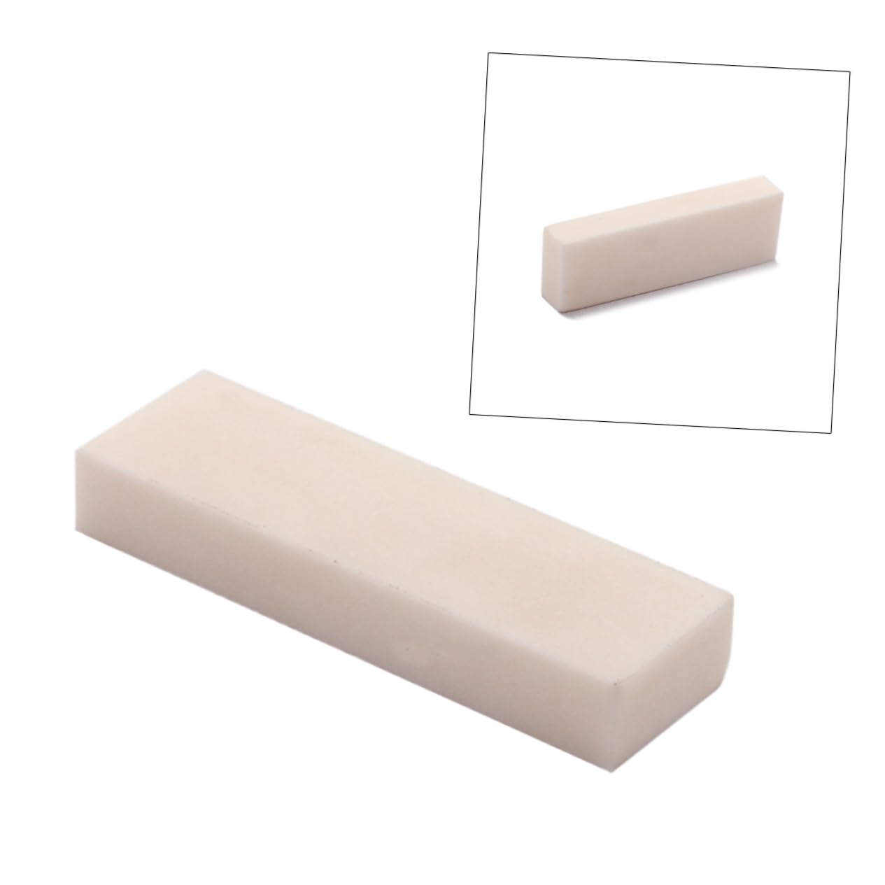 Holibanna 2 Pcs Guitar Bone Nut Blanks Cow Bone for Electric Bass Acoustic Classical Guitar Mandolin Banjo Ukulele Smooth Surface Flat Bottom for Enhanced Tone