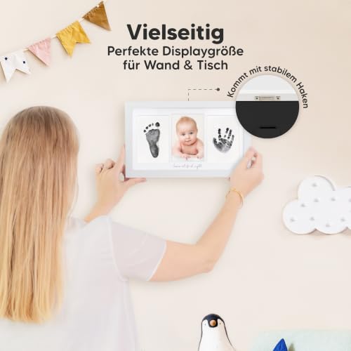 Tintenloses Baby Handabdruck und Fußabdruck set (Alpine White) – Ansicht 6