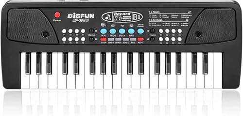 37 Keys Kids Piano Keyboard Portable Electric Musical Instruments Piano with Microphone Learning Educational Gifts Toys for Age 3 4 5 6 7 8 9 Years Old Boys Girls Toddlers