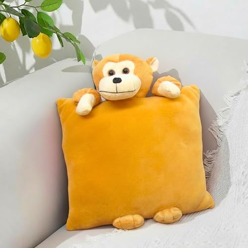 Image of Tickles Stuffed Soft Monkey Cushion Toy Pillow Car 33 cm