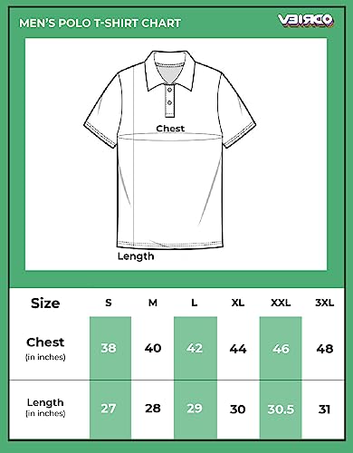 Veirdo® Mens Polo Formal T Shirts for Men, Half Sleeves Classic Polo T Shirts for Men, T Shirts for Men Stylish, Cotton T Shirts for Men