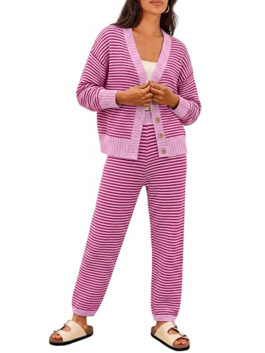 Image of LILLUSORY Women 2 Piece Sweater Matching Lounge Sets 2026 Fall Outfit